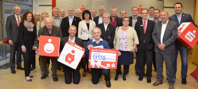 Vierteljährige Spendenübergabe der Sparkasse Amberg-Sulzbach